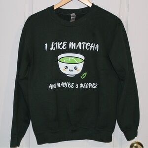 Green Matcha Graphic Sweatshirt